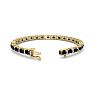 7 Carat Oval Shape Sapphire and Diamond Bracelet In 14 Karat Yellow Gold, 7 Inches Image-2
