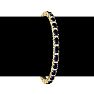 7 Carat Oval Shape Sapphire and Diamond Bracelet In 14 Karat Yellow Gold, 7 Inches Image-5
