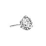 2 Carat Moissanite Martini Single Stud Earring In 14K White Gold  Image-1