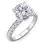 2 Carat Round Shape Hidden Halo Diamond Engagement Ring In 14 Karat White Gold Image-1