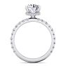 2 Carat Round Shape Hidden Halo Diamond Engagement Ring In 14 Karat White Gold Image-3