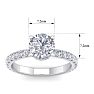 2 Carat Round Shape Hidden Halo Diamond Engagement Ring In 14 Karat White Gold Image-5