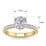 2 Carat Round Shape Hidden Halo Diamond Engagement Ring In 14 Karat Yellow Gold Image-5