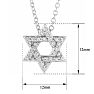 1/8 Carat Diamond Star of David Necklace In 14 Karat White Gold, 18 Inches Image-3