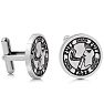 Octavius Puff Puff Pass Cufflinks, Silver Image-1