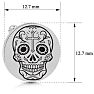 Octavius Skull and Cross Cufflinks, Silver Image-3