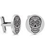 Octavius Skull Cufflinks, Silver Image-1