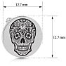 Octavius Skull Cufflinks, Silver Image-3