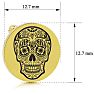 Octavius Skull Cufflinks, Yellow Gold Image-3
