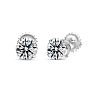 1.20 Carat Colorless Earth-Mined Diamond Stud Earrings In 14 Karat White Gold Image-1