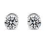 1.20 Carat Colorless Earth-Mined Diamond Stud Earrings In 14 Karat White Gold Image-2