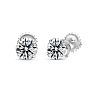 1.20 Carat Colorless Earth-Mined Diamond Stud Earrings In 14 Karat White Gold Image-5