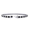 2 3/4 Carat Mens Black Diamond Tennis Bracelet, White Diamond, In 14 Karat White Gold, 7 1/2 Inches Image-2