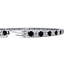 2 3/4 Carat Mens Black Diamond Tennis Bracelet, White Diamond, In 14 Karat White Gold, 7 1/2 Inches Image-3