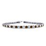 3 Carat Chocolate Bar Brown Champagne And White Diamond Mens Tennis Bracelet In 14 Karat White Gold, 8 Inches Image-1