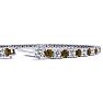 3 Carat Chocolate Bar Brown Champagne And White Diamond Mens Tennis Bracelet In 14 Karat White Gold, 8 Inches Image-3