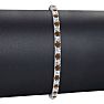3 Carat Chocolate Bar Brown Champagne And White Diamond Mens Tennis Bracelet In 14 Karat White Gold, 8 Inches Image-4