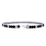 2 3/4 Carat Mens Black Diamond Tennis Bracelet, White Diamond, In 14 Karat White Gold, 7 1/2 Inches Image-2