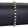 2 3/4 Carat Mens Black Diamond Tennis Bracelet, White Diamond, In 14 Karat Yellow Gold, 7 1/2 Inches Image-4