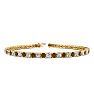 3 1/2 Carat Chocolate Bar Brown Champagne And White Diamond Mens Tennis Bracelet In 14 Karat Yellow Gold, 9 Inches Image-1