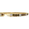 3 1/2 Carat Chocolate Bar Brown Champagne And White Diamond Mens Tennis Bracelet In 14 Karat Yellow Gold, 9 Inches Image-3