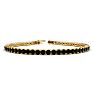 3 Carat Mens Black Diamond Bracelet In 14 Karat Yellow Gold, 8 Inches Image-1