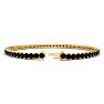 3 Carat Mens Black Diamond Bracelet In 14 Karat Yellow Gold, 8 Inches Image-2