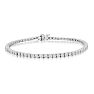 3 1/2 Carat Diamond Mens Tennis Bracelet In 14 Karat White Gold, 8 Inches Image-1