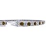 4 1/4 Carat Chocolate Bar Brown Champagne And White Diamond Mens Tennis Bracelet In 14 Karat White Gold, 7 1/2 Inches Image-3