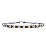 4 1/2 Carat Chocolate Bar Brown Champagne And White Diamond Mens Tennis Bracelet In 14 Karat White Gold, 8 Inches Image-1