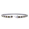 4 3/4 Carat Chocolate Bar Brown Champagne And White Diamond Mens Tennis Bracelet In 14 Karat White Gold, 8 1/2 Inches Image-2