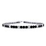4 3/4 Carat Mens Black Diamond Tennis Bracelet, White Diamond, In 14 Karat White Gold, 8 1/2 Inches Image-1