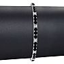 5 Carat Mens Black Diamond Tennis Bracelet, White Diamond, In 14 Karat White Gold, 9 Inches Image-4