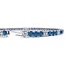 4 1/4 Carat Blue And White Diamond Alternating Mens Tennis Bracelet In 14 Karat White Gold, 7 1/2 Inches Image-3