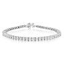 4 1/4 Carat Diamond Mens Tennis Bracelet In 14 Karat White Gold, 7 1/2 Inches Image-1