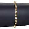 5 Carat Chocolate Bar Brown Champagne And White Diamond Alternating Mens Tennis Bracelet In 14 Karat Yellow Gold, 9 Inches Image-4