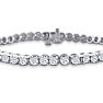 3 3/4 Carat Diamond Mens Tennis Bracelet In 14 Karat White Gold, 9 Inches Image-2