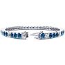 11 1/5 Carat Blue and White Diamond Alternating Mens Tennis Bracelet In 14 Karat White Gold, 8 1/2 Inches Image-2