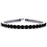 10 1/2 Carat Mens Black Diamond Bracelet In 14 Karat White Gold, 8 Inches Image-1