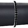 10 1/2 Carat Mens Black Diamond Bracelet In 14 Karat White Gold, 8 Inches Image-4