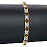 10 1/2 Carat Chocolate Bar Brown Champagne and White Diamond Mens Tennis Bracelet In 14 Karat Yellow Gold, 8 Inches Image-4