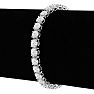 12 Carat Diamond Mens Tennis Bracelet In 14 Karat White Gold, 7 1/2 Inches Image-4