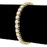 14 1/2 Carat Diamond Mens Tennis Bracelet In 14 Karat Yellow Gold, 9 Inches Image-4