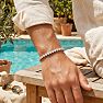 9 3/4 Carat Diamond Mens Tennis Bracelet In 14 Karat White Gold, 7 1/2 Inches Image-5