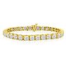 11 3/4 Carat Diamond Mens Tennis Bracelet In 14 Karat Yellow Gold, 9 Inches Image-1