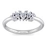 1/3 Carat Round and Marquise Diamond Ring In 14 Karat White Gold Image-1