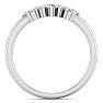 1/3 Carat Round and Marquise Diamond Ring In 14 Karat White Gold Image-3