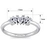 1/3 Carat Round and Marquise Diamond Ring In 14 Karat White Gold Image-5