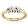 1/3 Carat Round and Marquise Diamond Ring In 14 Karat Yellow Gold Image-1