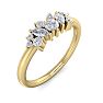 1/3 Carat Round and Marquise Diamond Ring In 14 Karat Yellow Gold Image-2